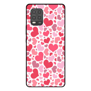 telefoonhoesje Xiaomi Mi 10 Lite hartjes opdruk transparant