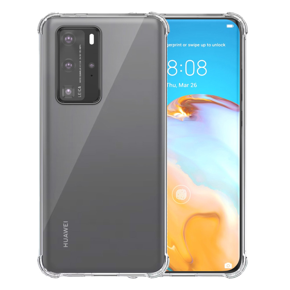 Huawei P40 Pro transparant hoesje met stootrand