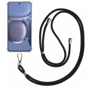 Huawei P50 transparant hoesje met afneembaar koord en stootrand 1