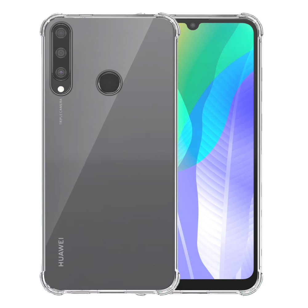Huawei Y6P transparant hoesje met stootrand