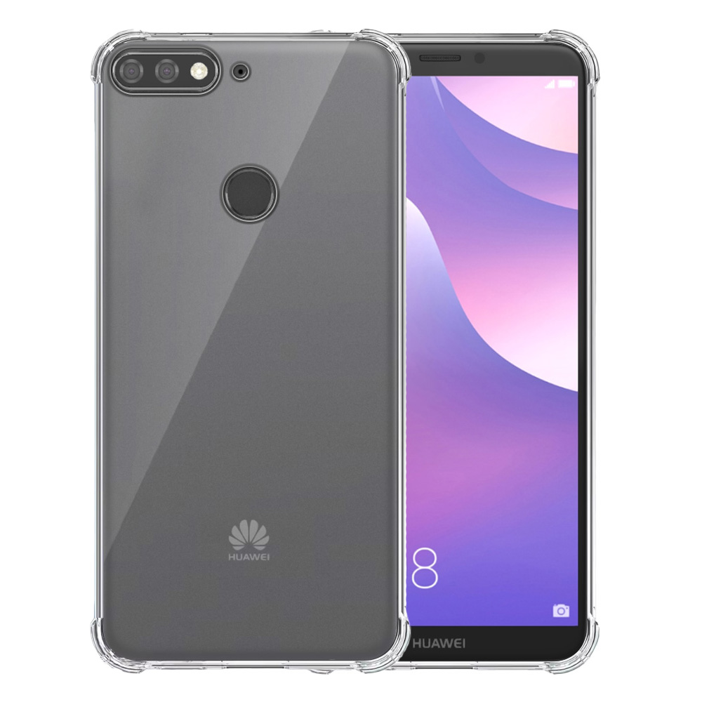 Huawei Y7 2018 - Y7 Prime 2018 - Y7 Pro 2018 transparant hoesje met stootrand