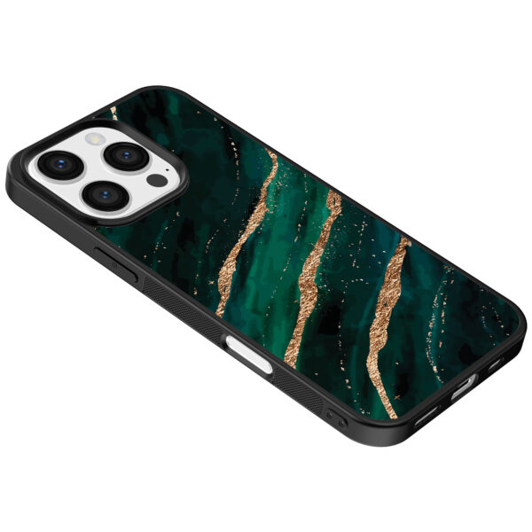 Iphone 16 Pro Max groen goud marmer opdruk (5)