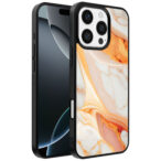 Iphone 16 Pro Max oranje marmer opdruk (1)