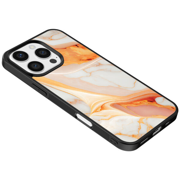 Iphone 16 Pro Max oranje marmer opdruk (5)