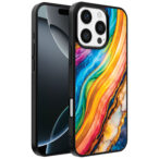 Iphone 16 Pro Max regenboog goud marmer opdruk (1)