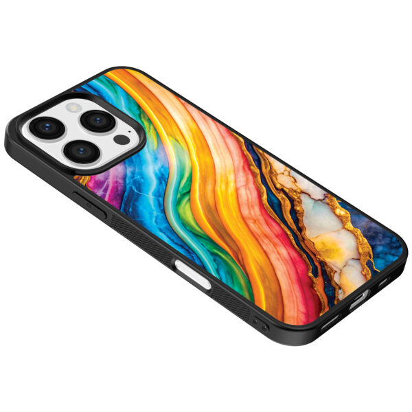 Iphone 16 Pro Max regenboog goud marmer opdruk (5)