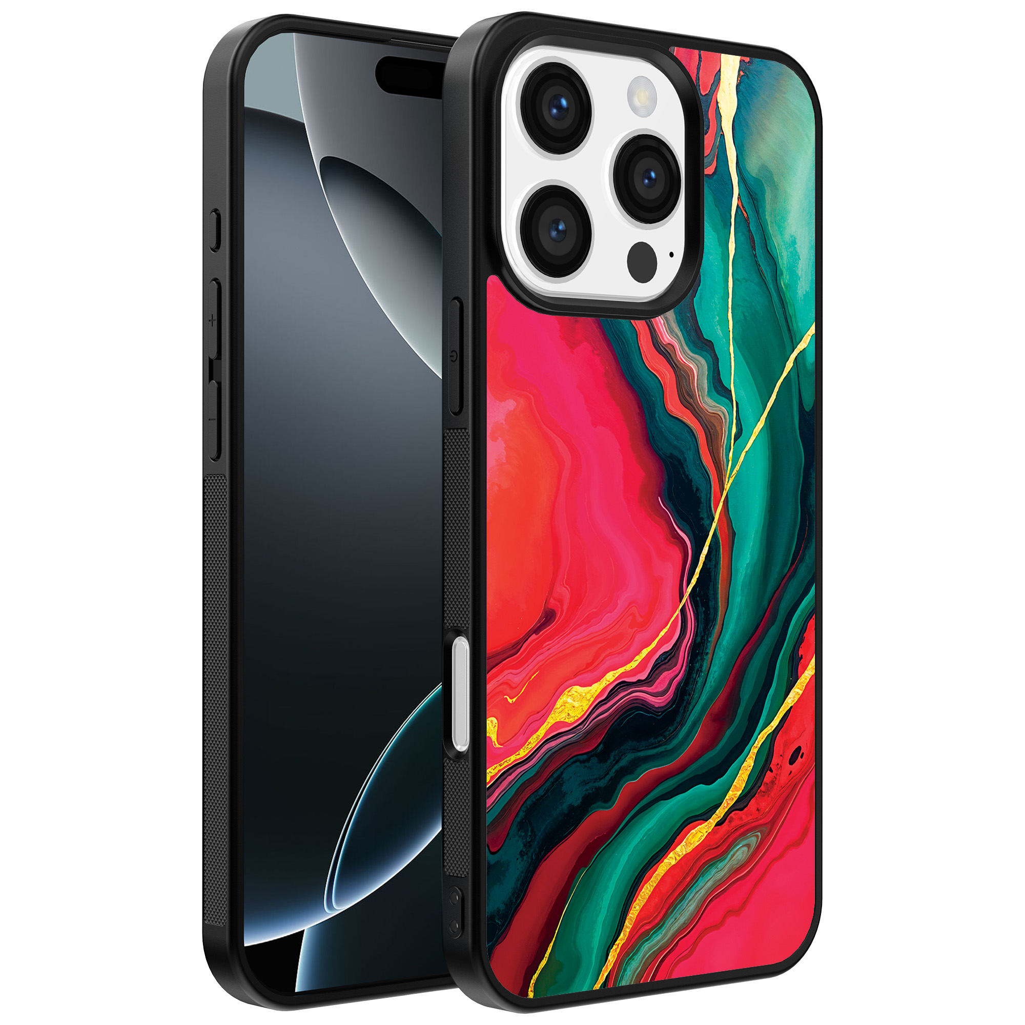 Iphone 16 Pro Max rood gorne marmer opdruk (1)