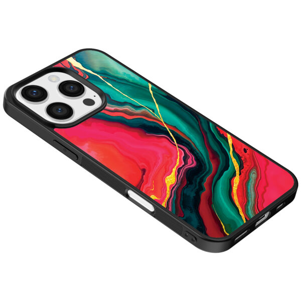 Iphone 16 Pro Max rood groen marmer opdruk (5)
