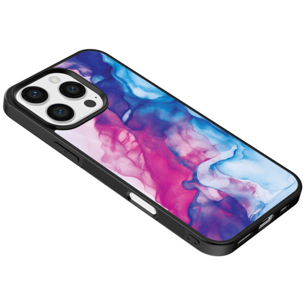 Iphone 16 Pro Max roze blauw marmer opdruk (5)