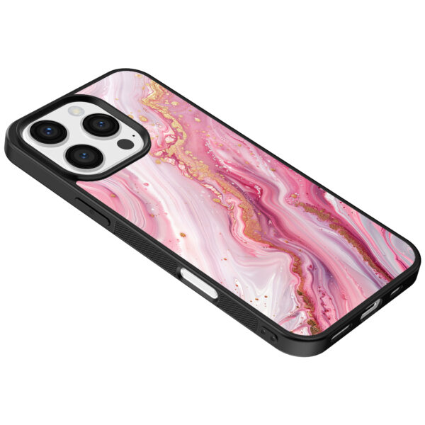 Iphone 16 Pro Max roze marmer opdruk (5)