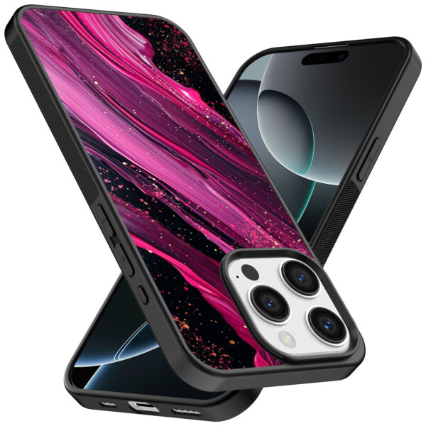 Iphone 16 Pro Max roze paars marmer opdruk (2)
