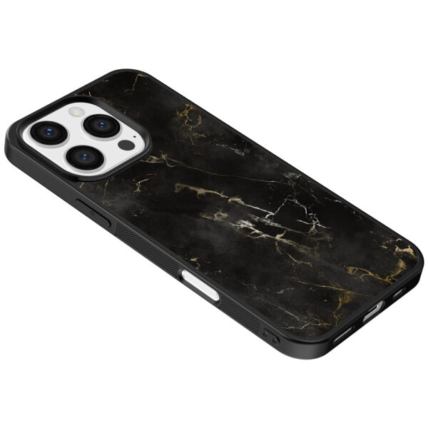Iphone 16 Pro zwart marmer opdruk (5)