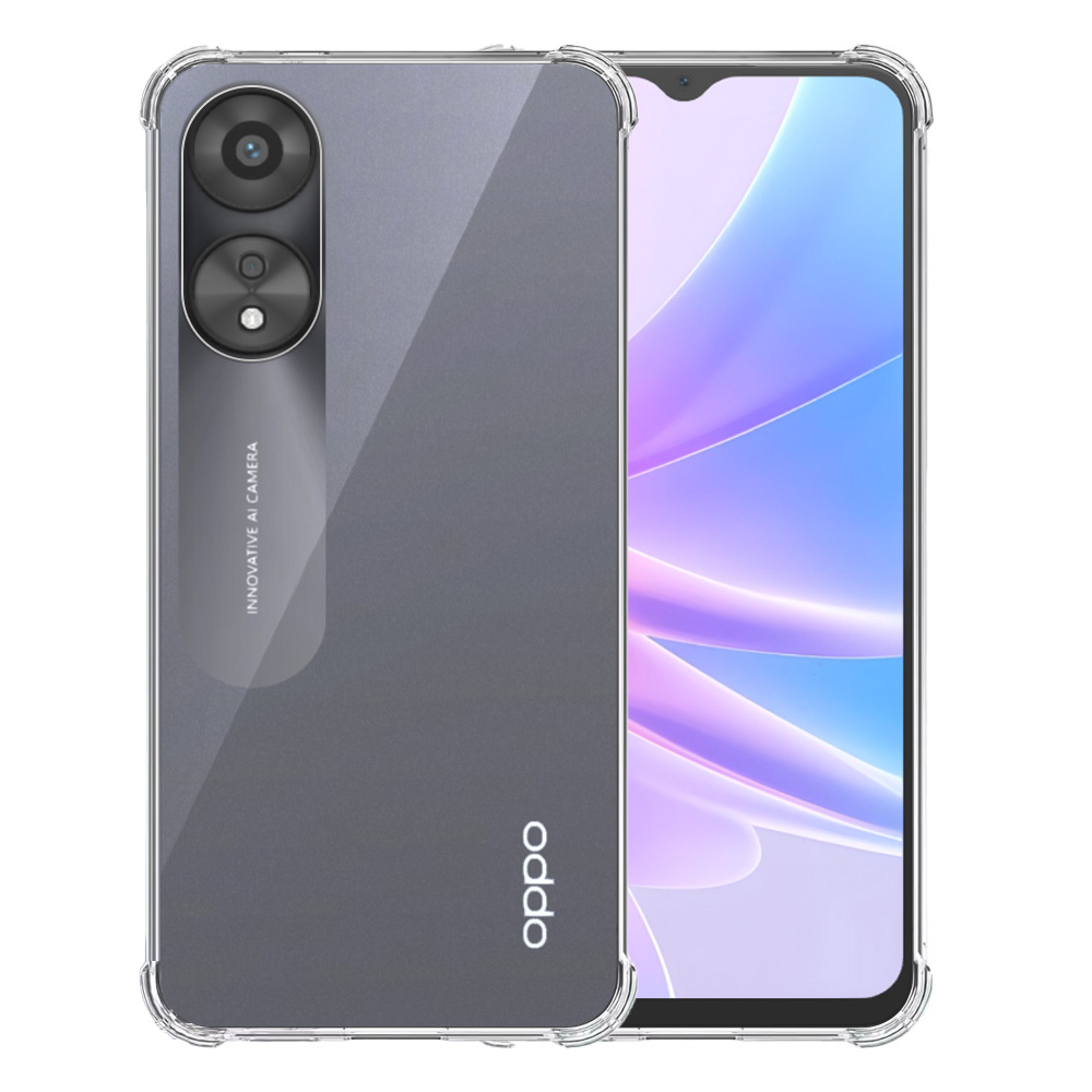 Oppo A1X-A585G-A78 5G transparant hoesje met stootrand