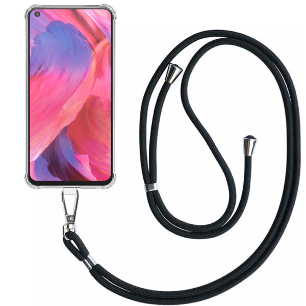Oppo A54 5G-A74 5G transparant hoesje met afneembaar koord en stootrand 1
