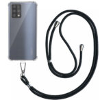 Oppo A74 4G - A95 4G - F19 - F19s transparant hoesje met afneembaar koord en stootrand