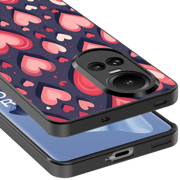 Oppo Reno 10 - 10 Pro telefoonhoesje met hartjesopdruk groot (5)