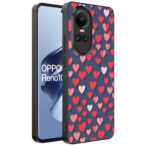 Oppo Reno 10 - 10 Pro telefoonhoesje met hartjesopdruk klein (1)