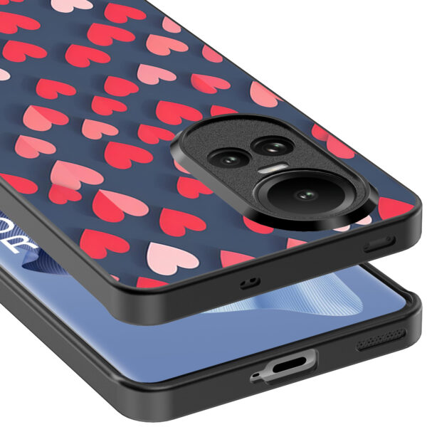 Oppo Reno 10 - 10 Pro telefoonhoesje met hartjesopdruk klein (5)