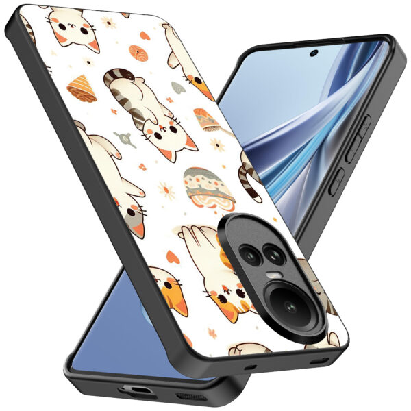 Oppo Reno 10 - 10 Pro telefoonhoesje met katten opdruk (2)