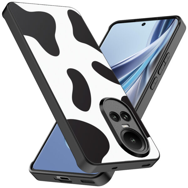 Oppo Reno 10 - 10 Pro telefoonhoesje met koeienvlekken opdruk (2)