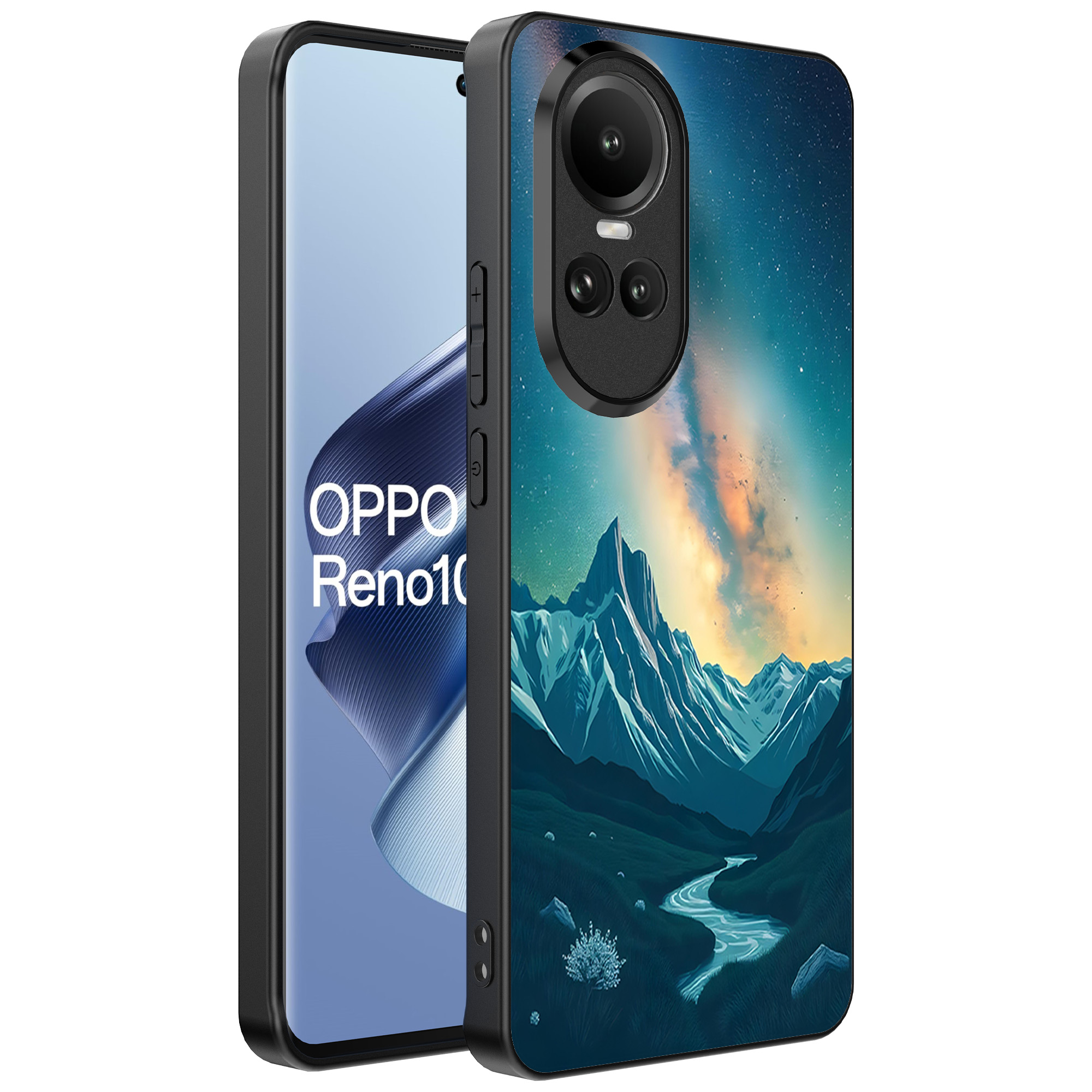 Oppo Reno 10 - 10 Pro telefoonhoesje met sterrenhemel opdruk (1)