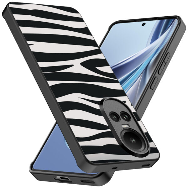 Oppo Reno 10 - 10 Pro telefoonhoesje met zebra opdruk (2)
