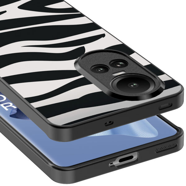 Oppo Reno 10 - 10 Pro telefoonhoesje met zebra opdruk (5)