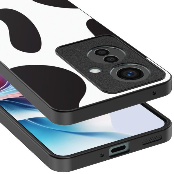Oppo Reno 11 F telefoonhoesje met koeienvlekken marmer opdruk (4)