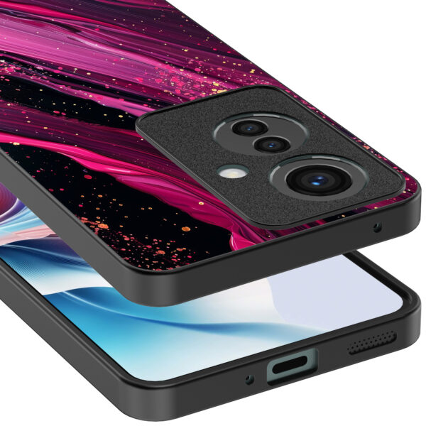 Oppo Reno 11 F telefoonhoesje met paars roze marmer opdruk (4)