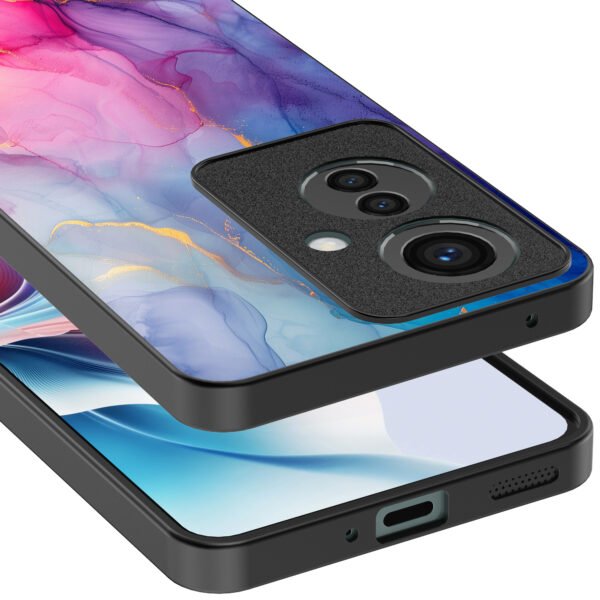 Oppo Reno 11 F telefoonhoesje met regenboog marmer opdruk (4)