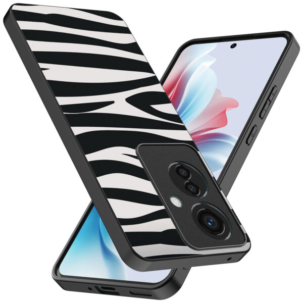 Oppo Reno 11 F telefoonhoesje met zebra opdruk (2)