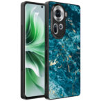 Oppo Reno 11 telefoonhoesje met blauw marmer opdruk (1)