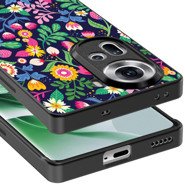 Oppo Reno 11 telefoonhoesje met bloemen opdruk (5)