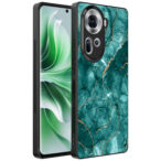 Oppo Reno 11 telefoonhoesje met groen marmer opdruk (1)