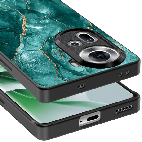 Oppo Reno 11 telefoonhoesje met groen marmer opdruk (5)