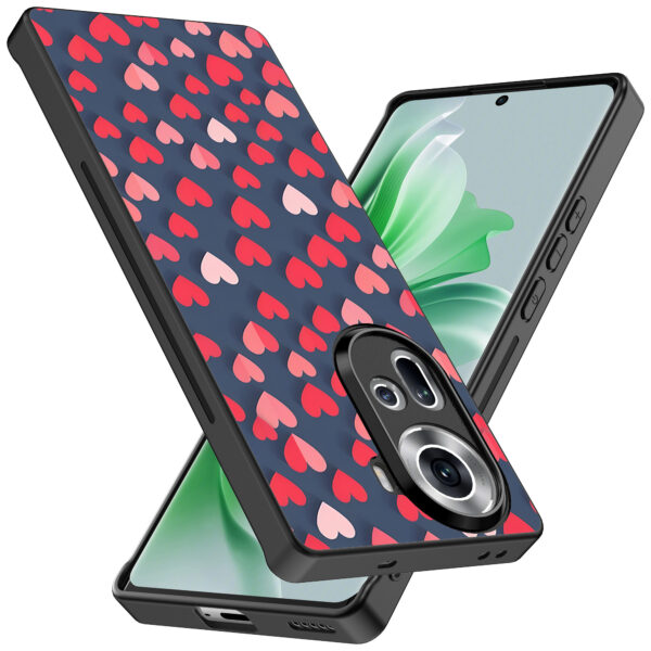 Oppo Reno 11 telefoonhoesje met hartjes opdruk klein (2)