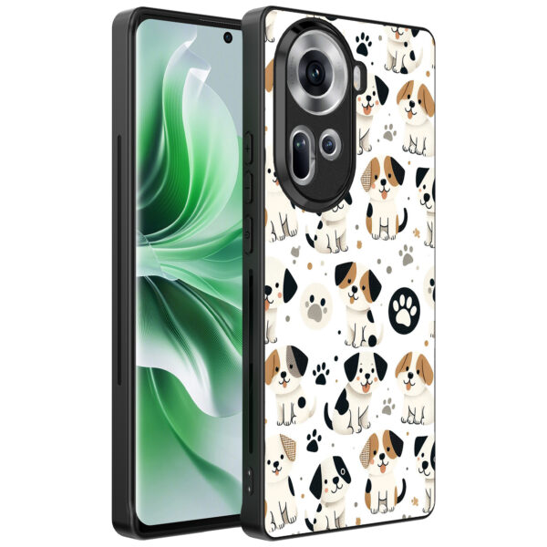 Oppo Reno 11 telefoonhoesje met honden opdruk (1)