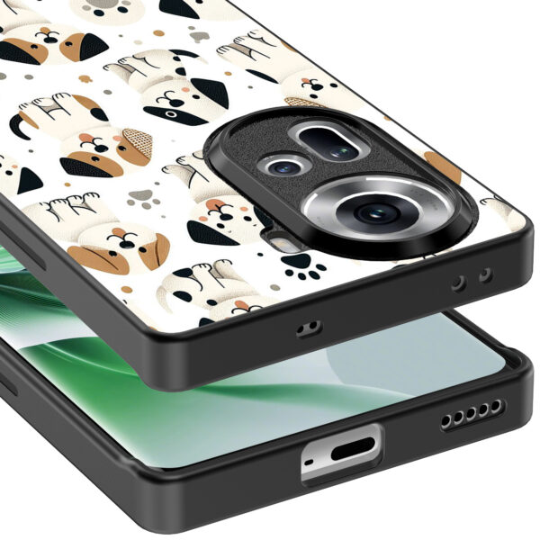Oppo Reno 11 telefoonhoesje met honden opdruk (5)