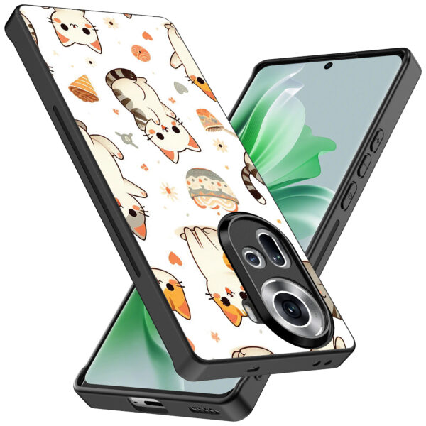 Oppo Reno 11 telefoonhoesje met katten opdruk (2)