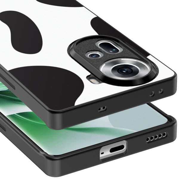 Oppo Reno 11 telefoonhoesje met koeienvlekken opdruk (5)