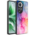 Oppo Reno 11 telefoonhoesje met regenboog marmer opdruk (1)