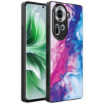 Oppo Reno 11 telefoonhoesje met roze blauw marmer opdruk (1)