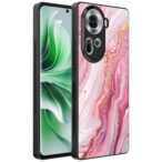 Oppo Reno 11 telefoonhoesje met roze marmer opdruk (1)