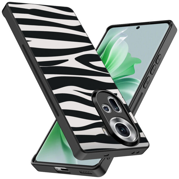 Oppo Reno 11 telefoonhoesje met zebra opdruk (2)