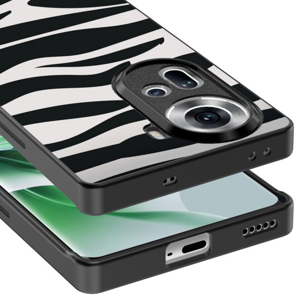 Oppo Reno 11 telefoonhoesje met zebra opdruk (5)