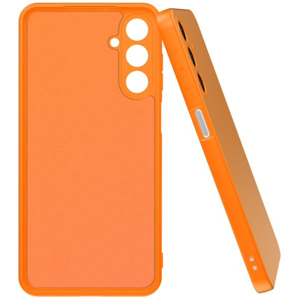 Samsung Galaxy A15 siliconen telefoonhoesje met zachte binnenkant oranje (5)