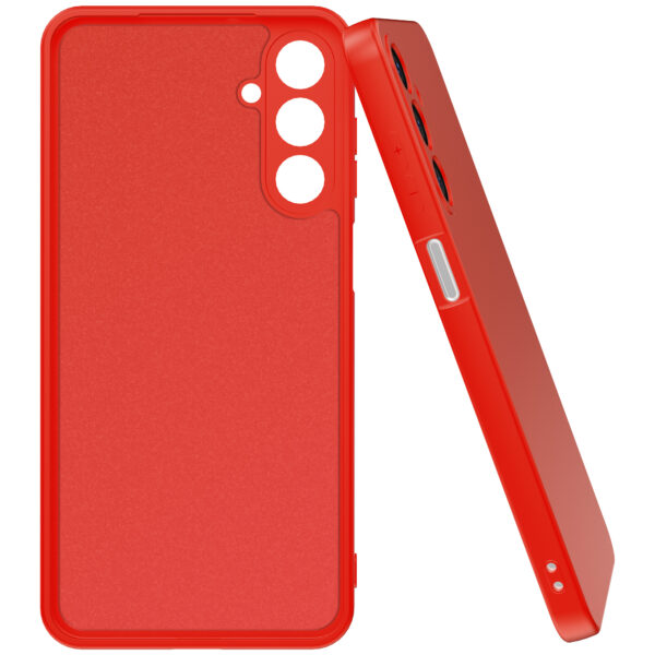 Samsung Galaxy A15 siliconen telefoonhoesje met zachte binnenkant rood (5)