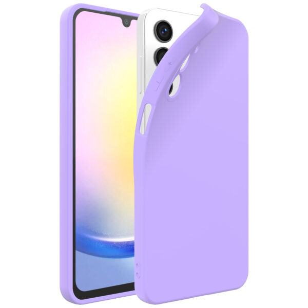 Samsung Galaxy A25 siliconen telefoonhoesje met zachte binnenkant paars (1)