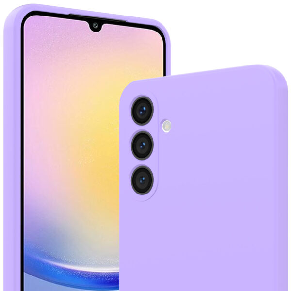 Samsung Galaxy A25 siliconen telefoonhoesje met zachte binnenkant paars (2)