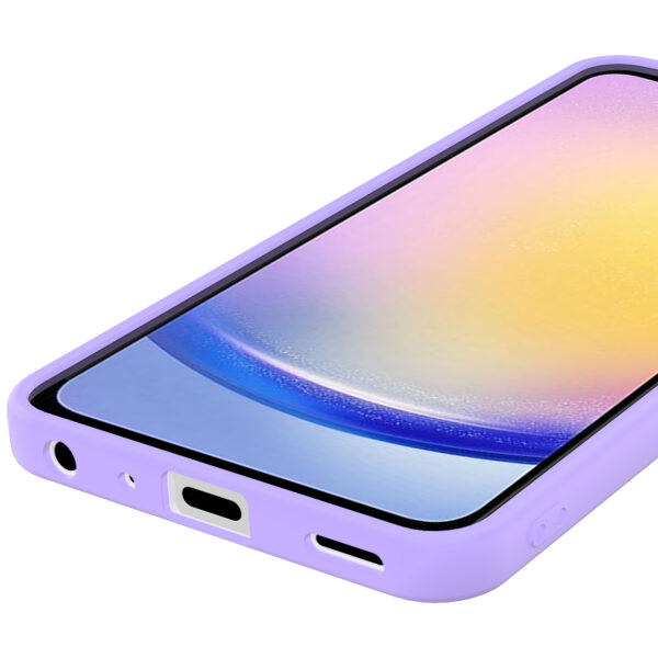 Samsung Galaxy A25 siliconen telefoonhoesje met zachte binnenkant paars (3)